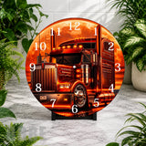 Red Truck 2 Clock Mockup,