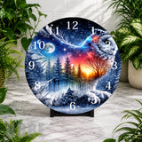 Mystical Owl Clock Mockup,