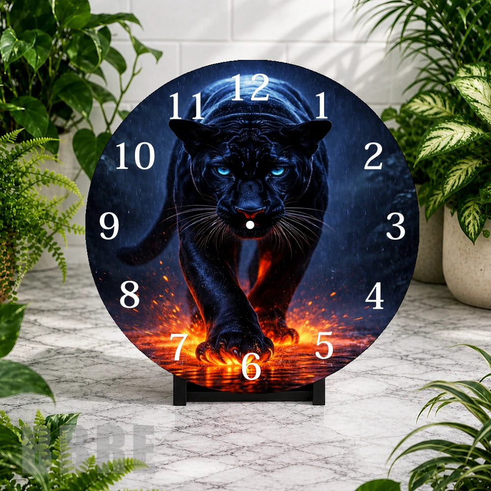 Fierce Panther Clock Mockup,