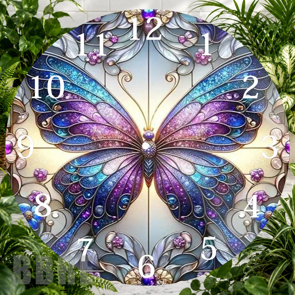 Butterfly Elegance Clock Sublimation Wrap,