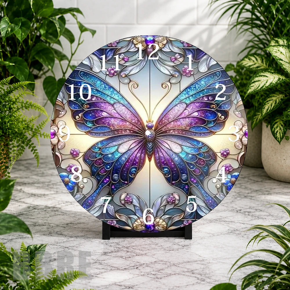 Butterfly Elegance Clock Mockup,