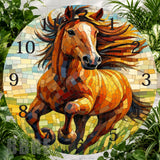 Mosaic Horse Clock Sublimation Wrap,