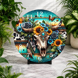 Floral Skull Clock Mockup,