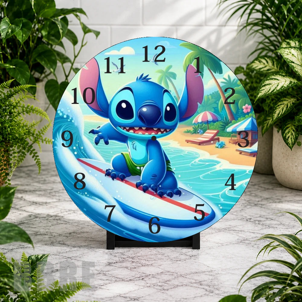Surfing Stitch Clock Mockup,