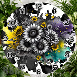 Sunflower Splash Clock Sublimation Wrap,