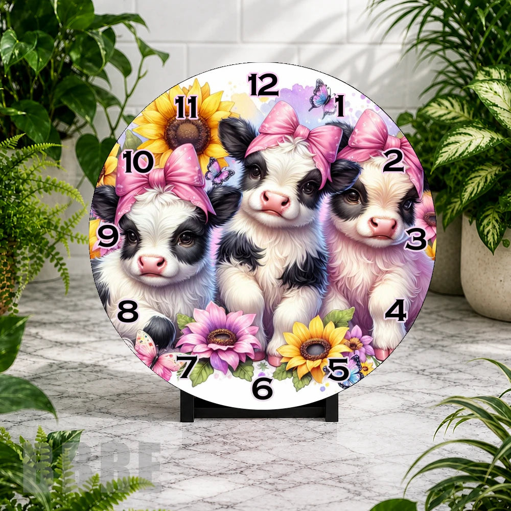 Cow Trio Clock Mockup,