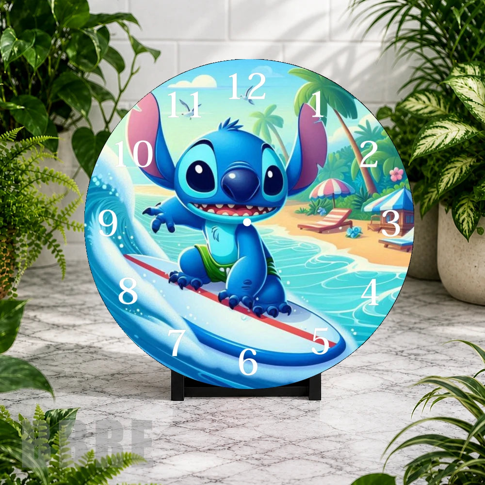 Surfing Stitch 2 Clock Mockup,