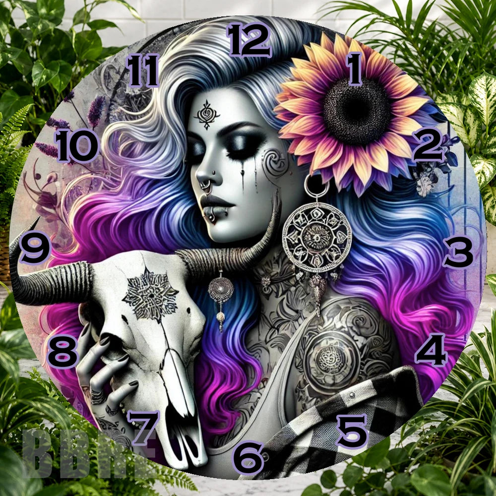 Gothic Beauty 2 Clock Sublimation Wrap,