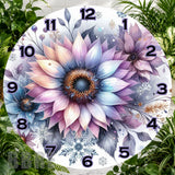 Floral Clock 2 Clock Sublimation Wrap,