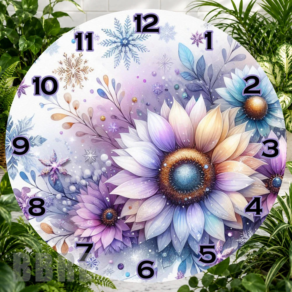 Floral Fantasy Clock Sublimation Wrap,