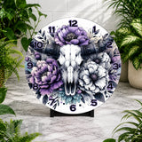Floral Skull 6 Clock Mockup,