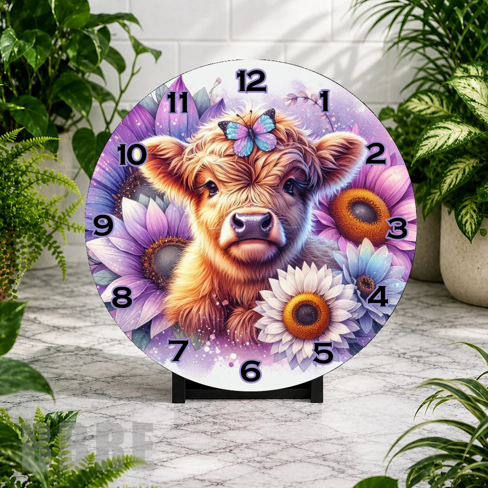 Floral Calf 2 Clock Mockup,