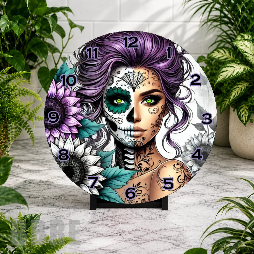 Sugar Skull Clock Mockup,
