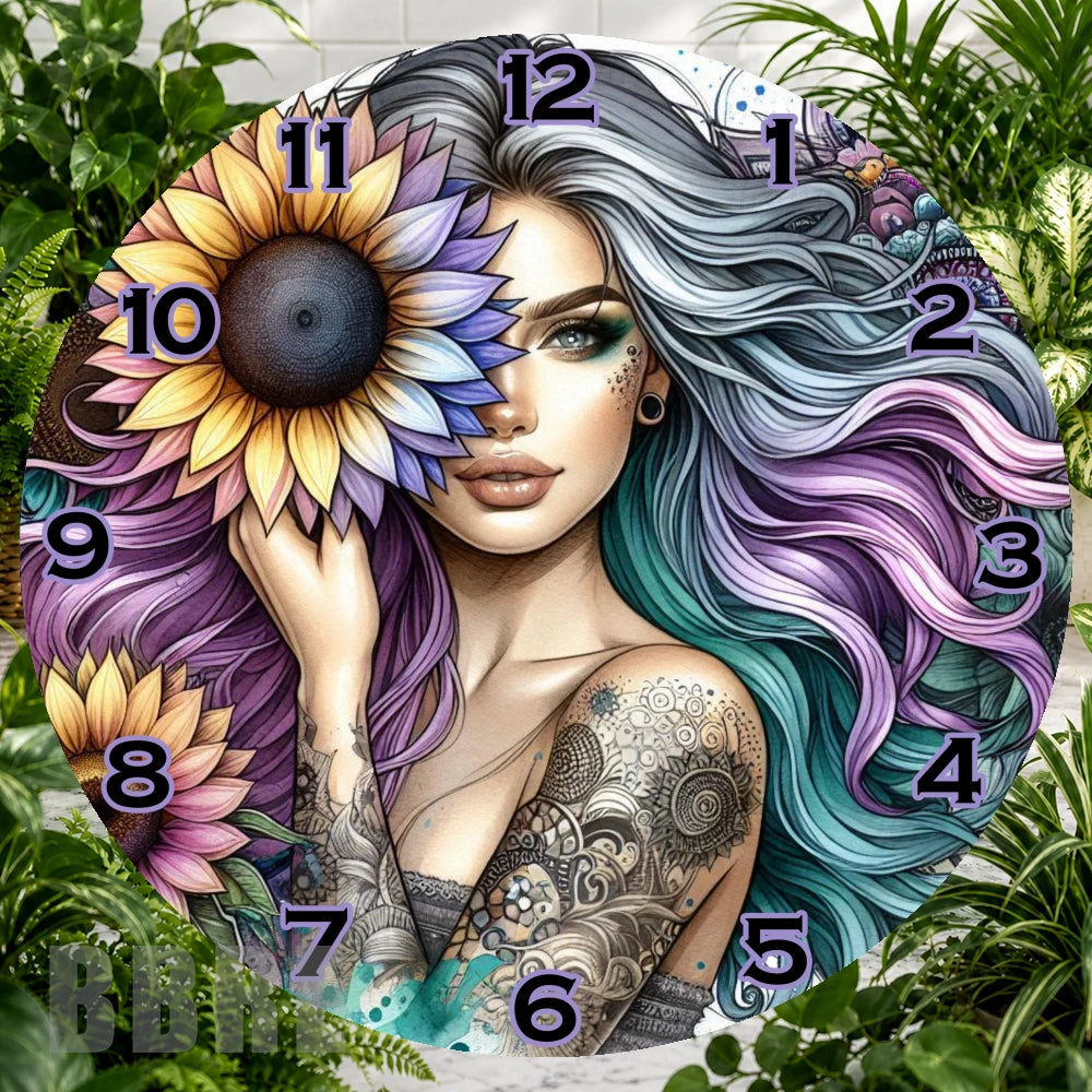 Sunflower Beauty Clock Sublimation Wrap,