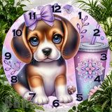 Cute Puppy Clock Sublimation Wrap,