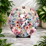 Floral Piglet Clock Mockup,