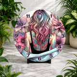 Floral Tattoo Clock Mockup,