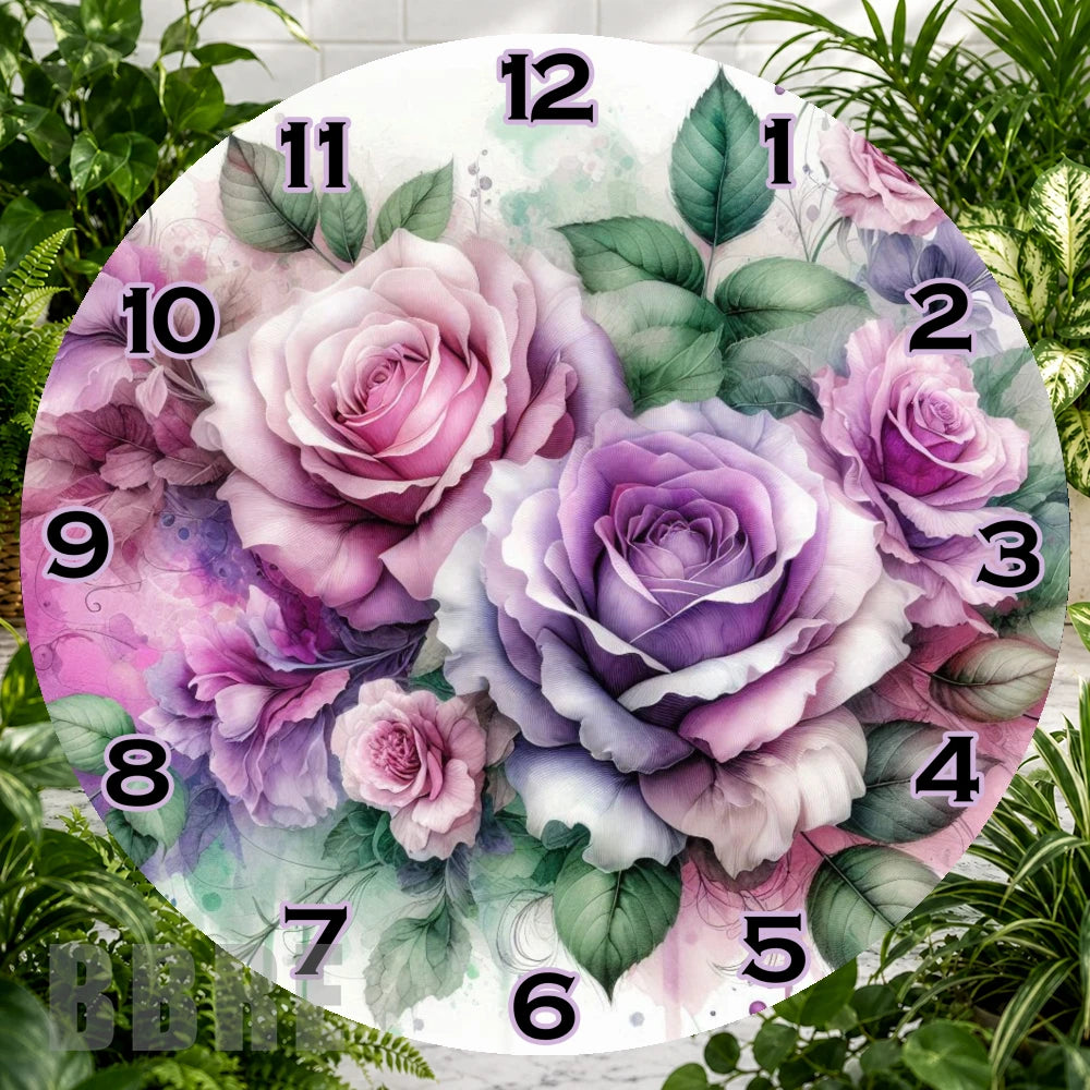 Floral Elegance 2 Clock Sublimation Wrap,