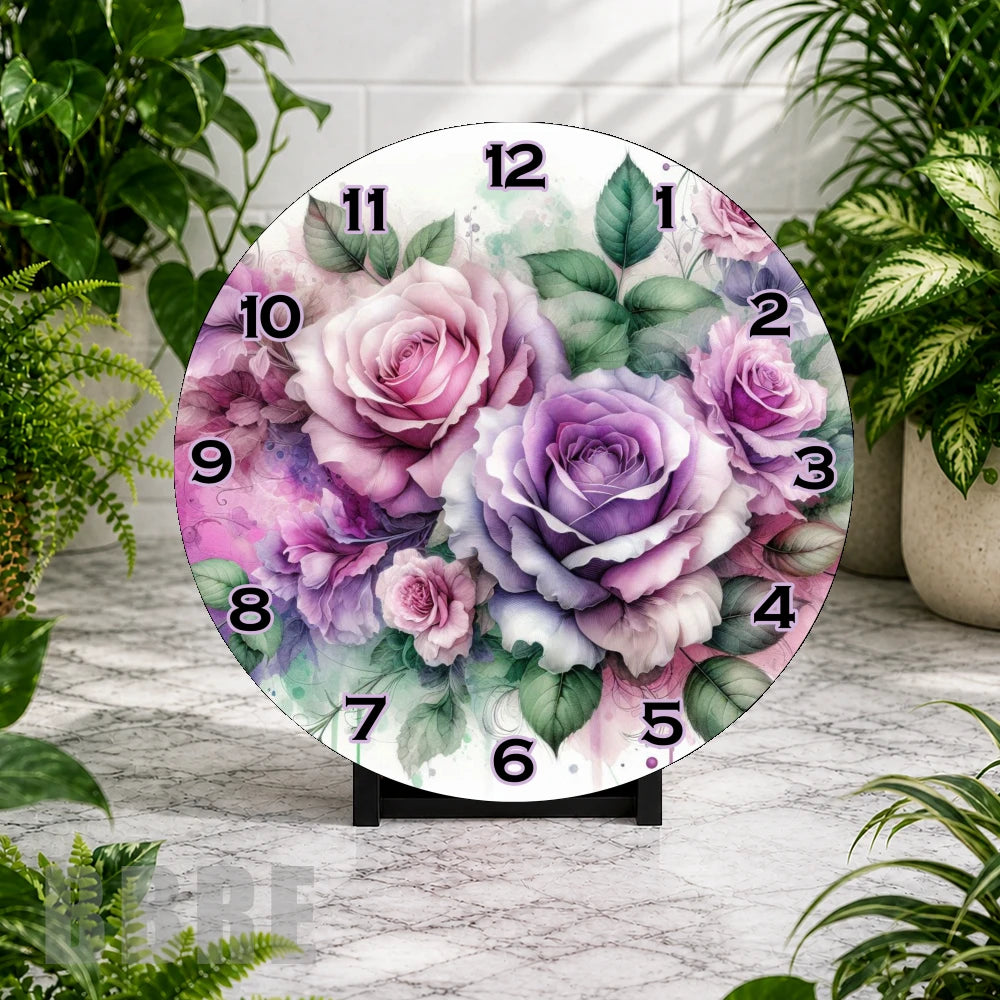 Floral Elegance 2 Clock Mockup,