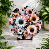 Floral Clock 4 Clock Mockup,