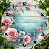 Floral Clock 5 Clock Sublimation Wrap,