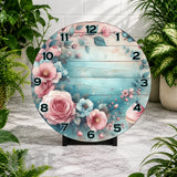 Floral Clock 5 Clock Mockup,