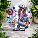 Floral Cowgirl Clock Mockup,