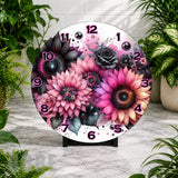 Floral Timepiece Clock Mockup,