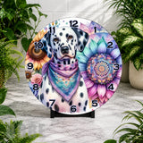 Dalmatian Floral Clock Mockup,