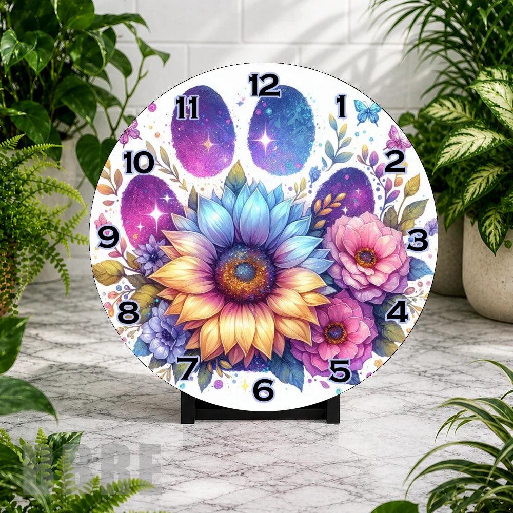 Floral Galaxy Clock Mockup,