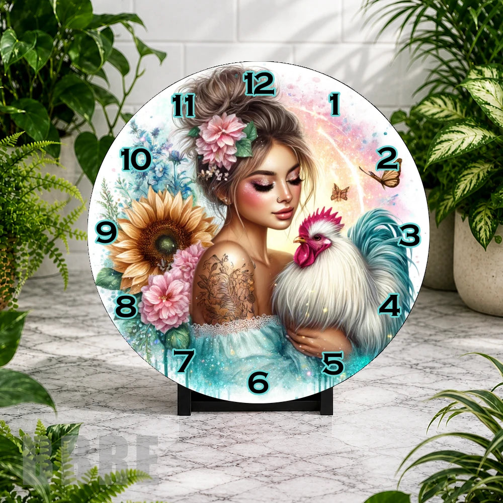 Floral Beauty Clock Mockup,