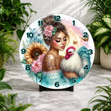 Floral Beauty Clock Mockup,