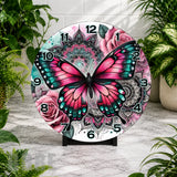 Butterfly Mandala Clock Mockup,