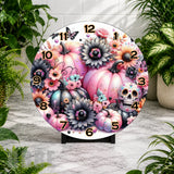 Floral Pumpkin Clock Mockup,