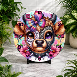 Colorful Cow Clock Mockup,