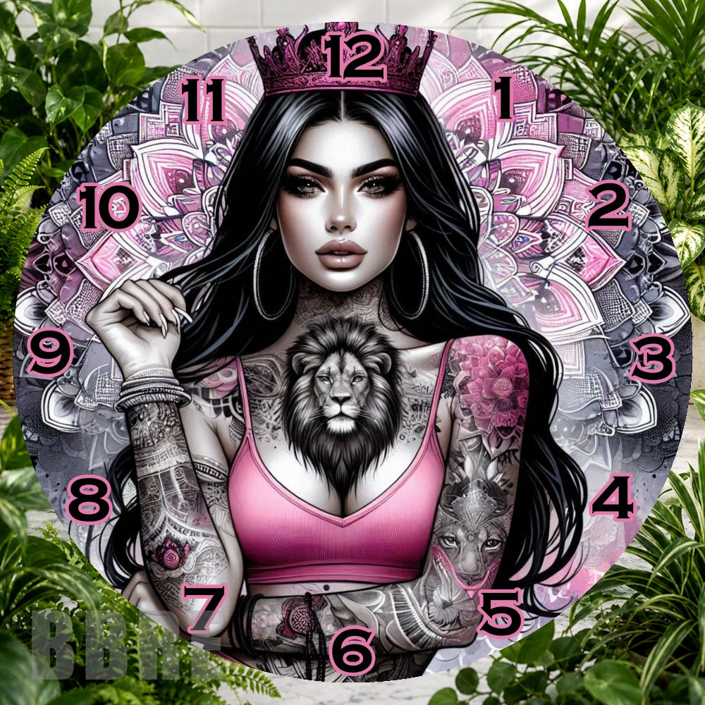 Lioness Crown Clock Sublimation Wrap,
