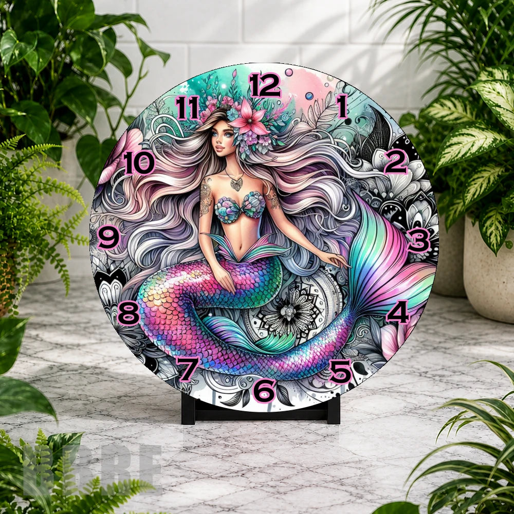 Mermaid Fantasy Clock Mockup,