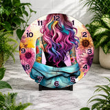 Colorful Hair Clock Mockup,