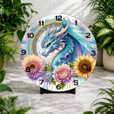 Dragon Floral 2 Clock Mockup,