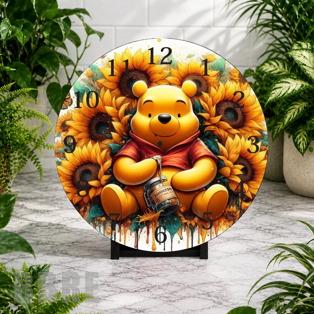 Sunflower Pooh Clock Mockup,