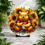 Sunflower Pooh Clock Mockup,