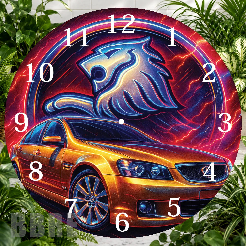 Lion Car Clock Sublimation Wrap,
