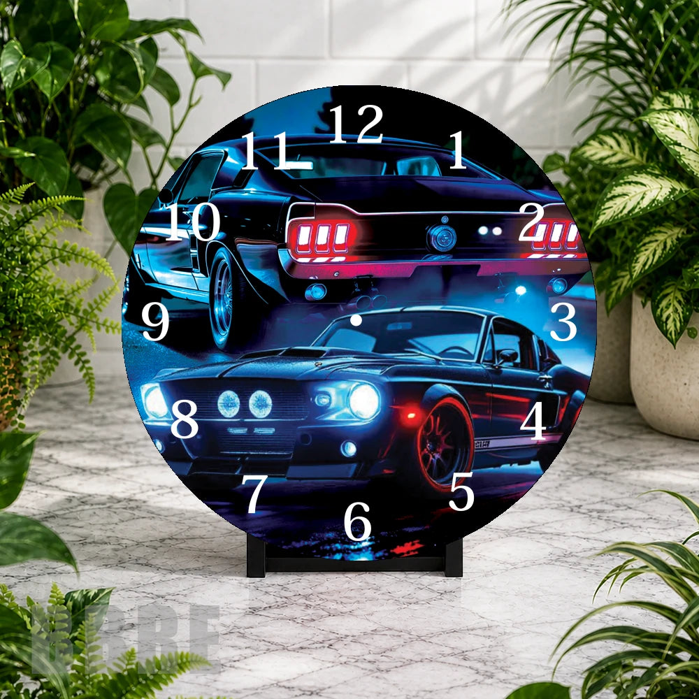 Classic Muscle Clock Mockup,