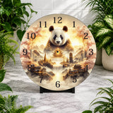 Panda Landscape Clock Mockup,