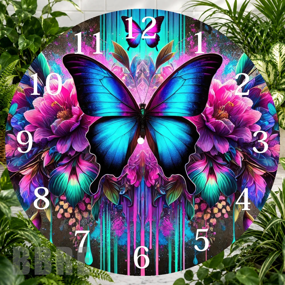 Butterfly Bloom 9 Clock Sublimation Wrap,