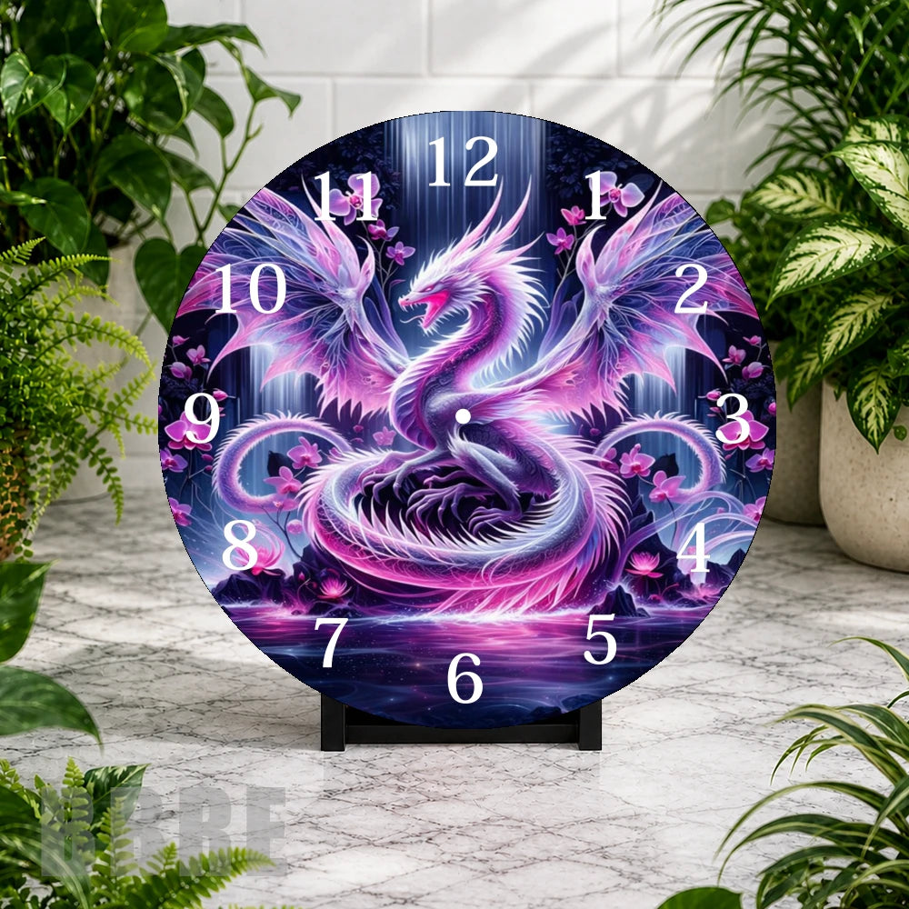 Mystical Dragon Clock Mockup,