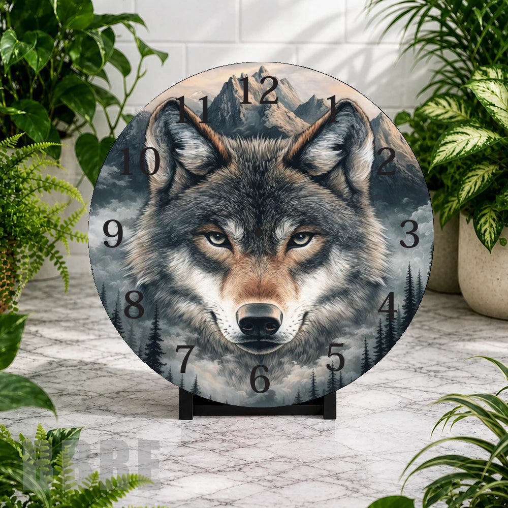 Wolf Mountain Clock Mockup,