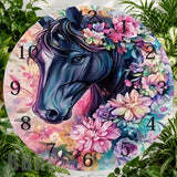 Floral Horse 2 Clock Sublimation Wrap,