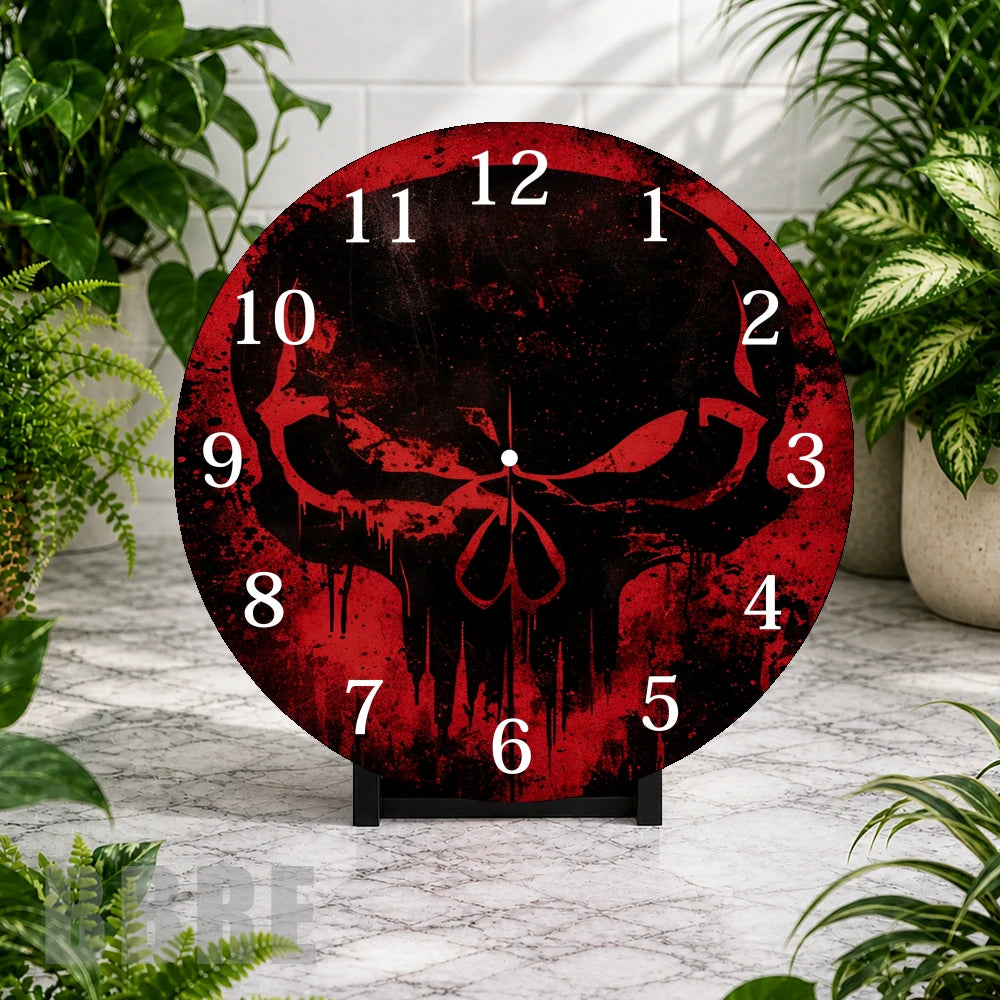 Skull Clock Clock Mockup,