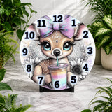 Cute Fawn Clock Mockup,